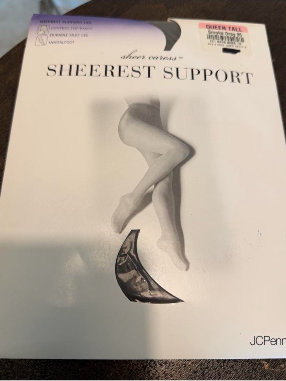 Sheerest Support Women's Sheer Tights - Smoke Gray Queen Tall